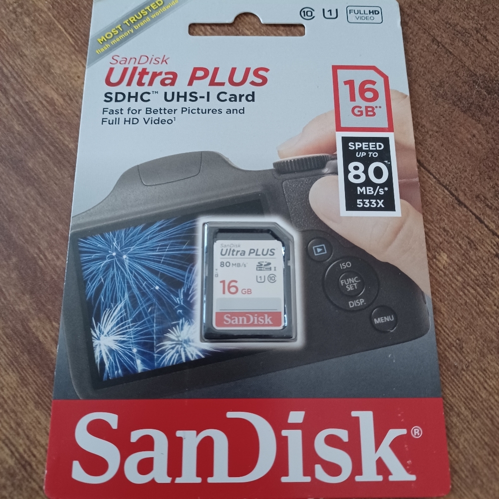 San Disk Ultra Plus SDHC UHS-I Card 16G